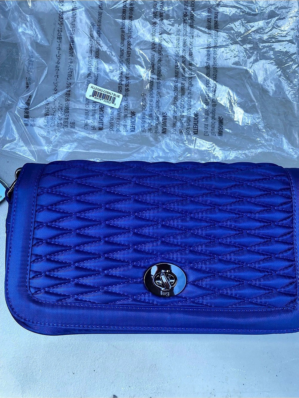 Vera Bradley Turn-Key Lock All In One Quilted Blue NWT